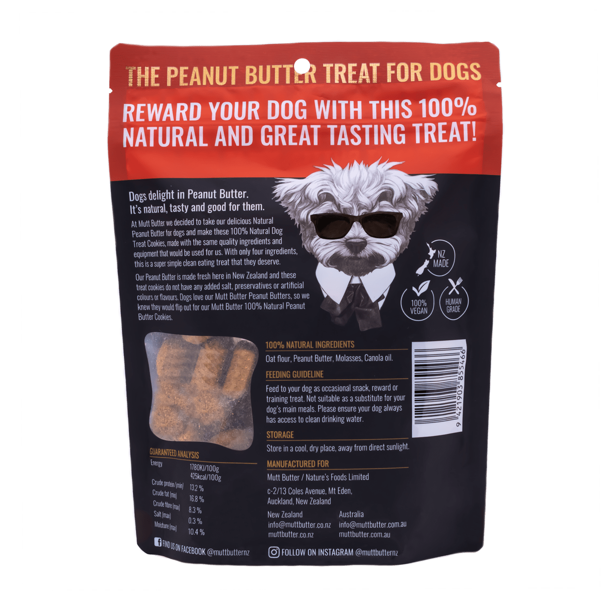 Mutt Butter Dog Cookies Original Plain 250g x 6 MuttButter